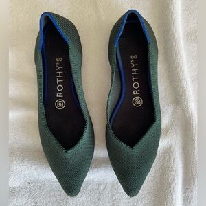 Rothy's Emerald Points, size 7.5. Good used condition